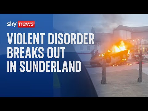 Southport stabbings: Rioting breaks out in Sunderland