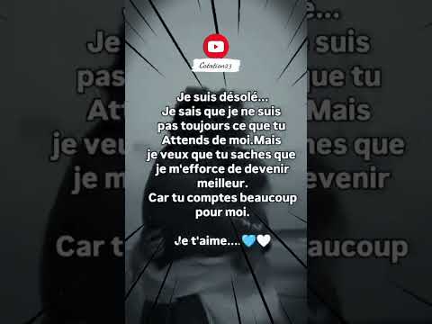 Je suis désolé. #motivation #citation #music #trending #youtube #youtubeshorts #shorts #short #fyp